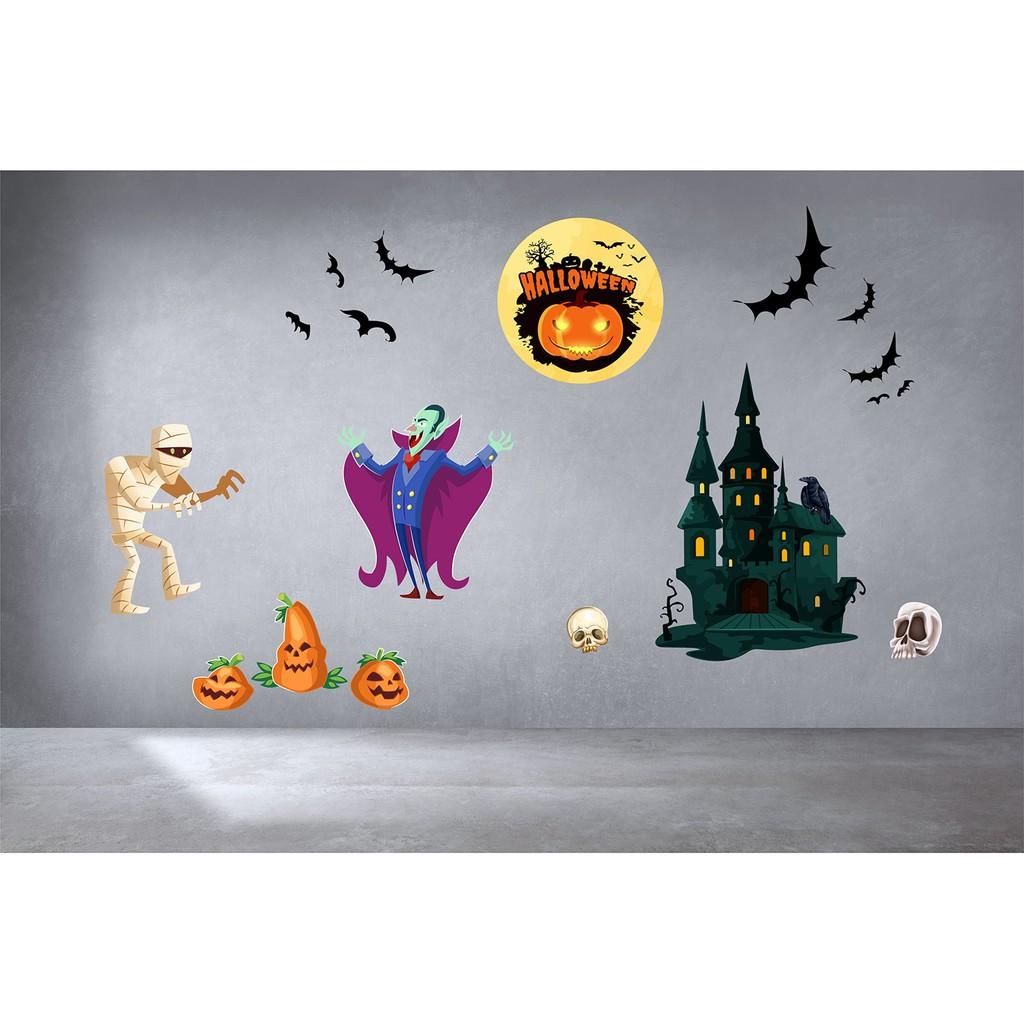 DECAL TRANG TRÍ HALLOWEEN COMBO SỐ 1
