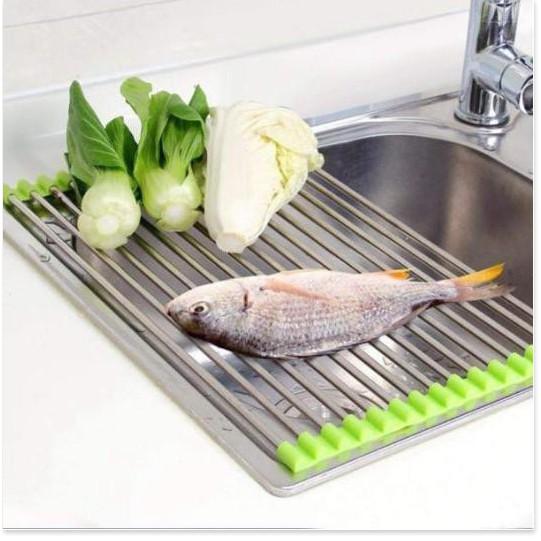 Khay Cuộn Inox Để Bồn Rửa Đa Năng