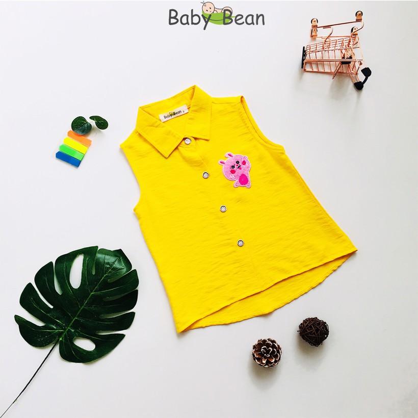 Áo Sơmi Sát Nách Thêu Thỏ bé gái BabyBean