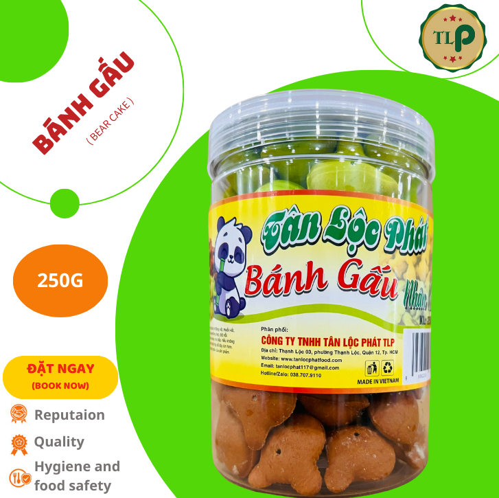 BÁNH GẤU NHÂN MIX 3 VỊ TÂN LỘC PHÁT HŨ 250G