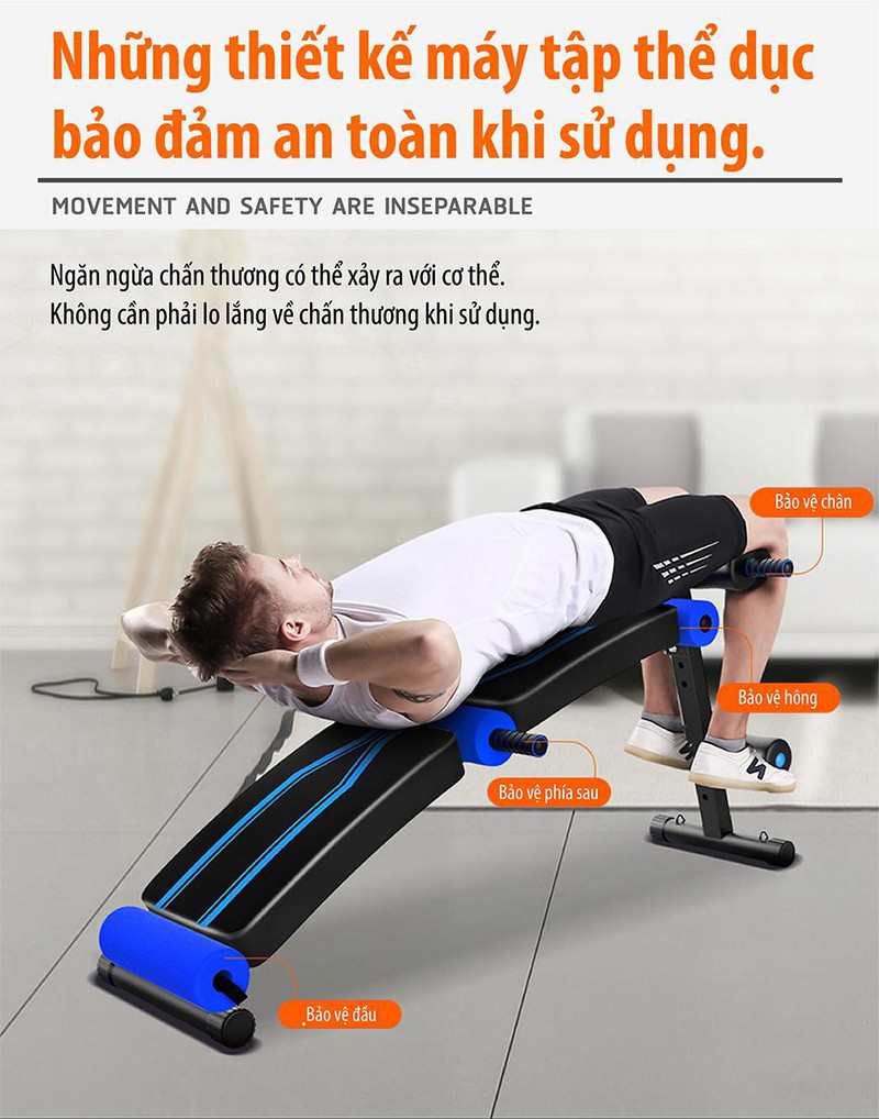 Ghế Tập Bụng Cong Muse Màu Có Chốt Gập BG SU-118 (hàng nhập khẩu)