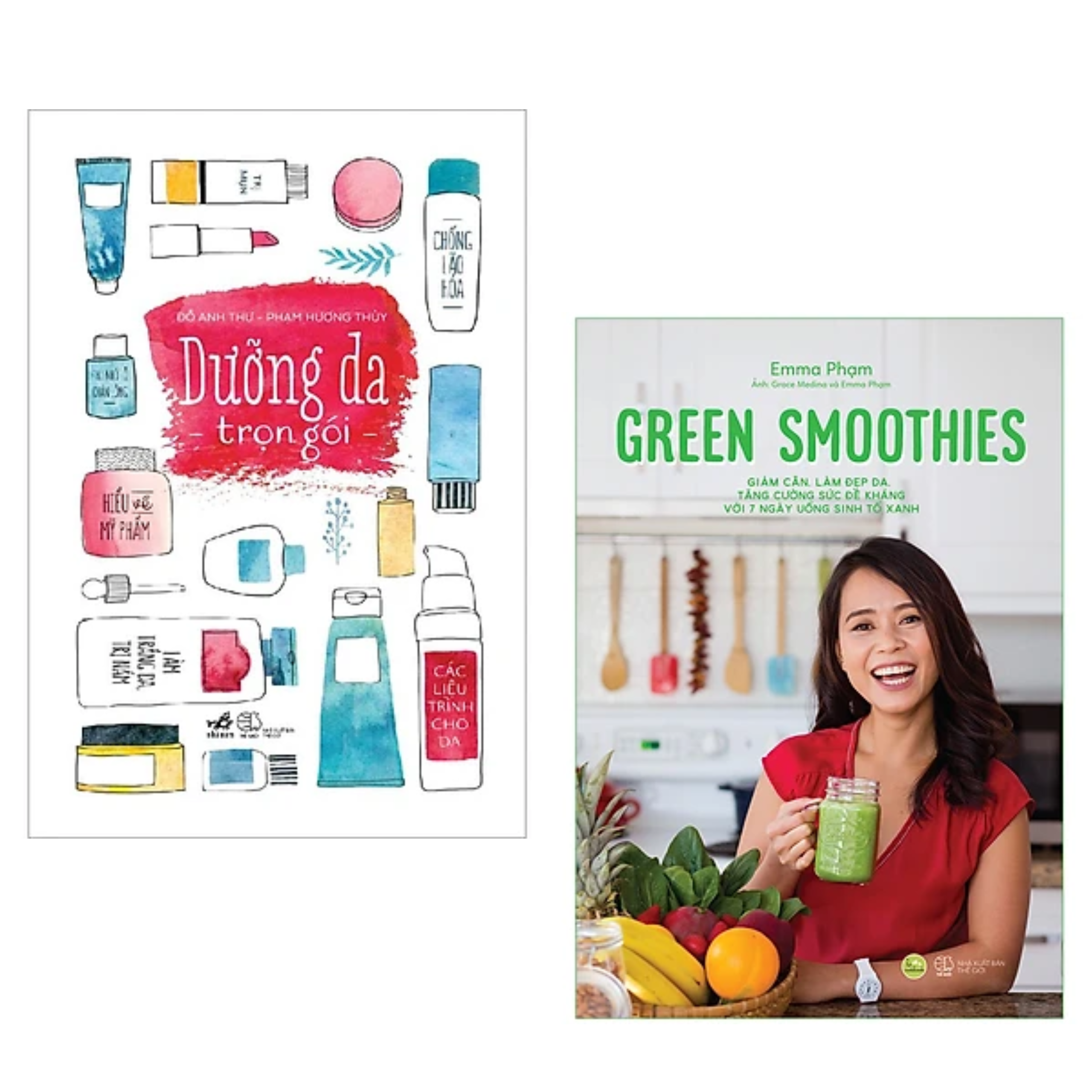 Combo 2 cuốn sách Làm Đẹp : Dưỡng Da Trọn Gói + Green Smoothies - Giảm Cân, Làm Đẹp Da, Tăng Cường Sức Đề Kháng Với 7 Ngày Uống Sinh Tố Xanh