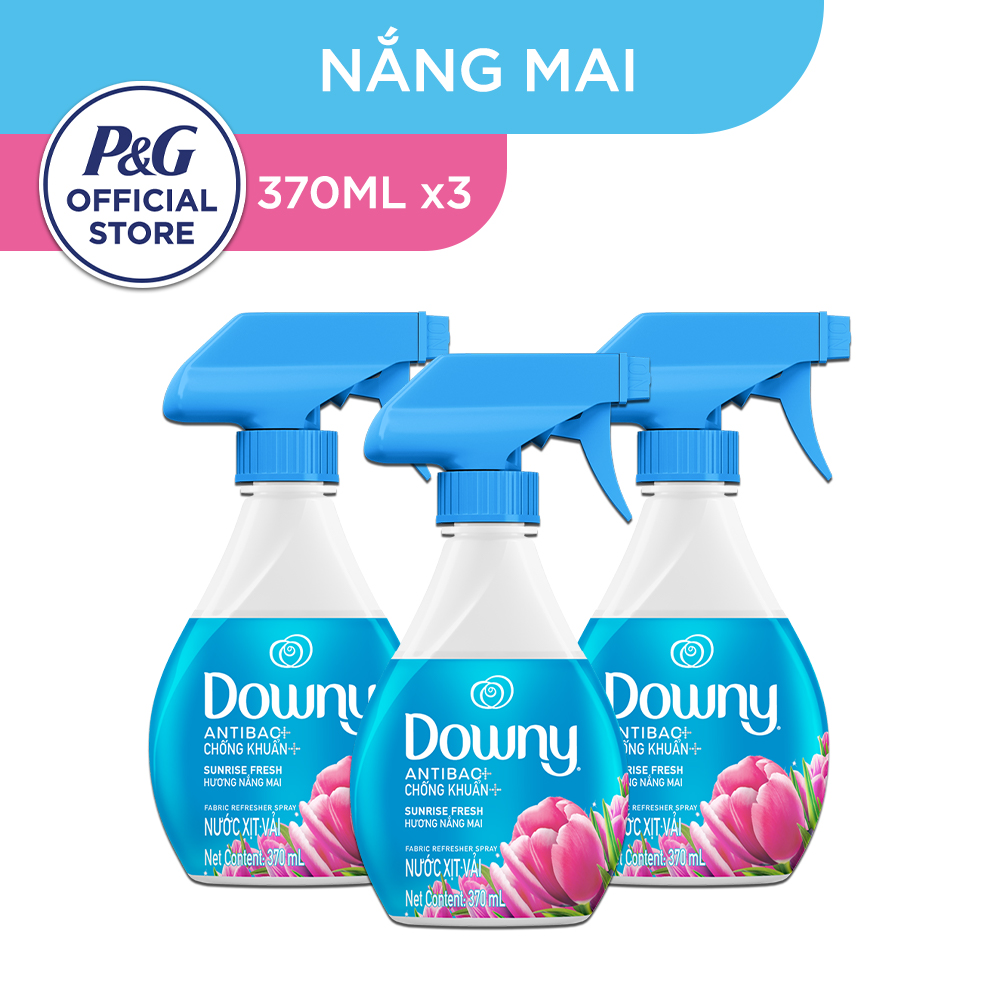 Combo Tiết Kiệm 3 Xịt Vải DOWNY Hương Nắng Mai/Huyền Bí/Đam Mê Chai 370ML x3