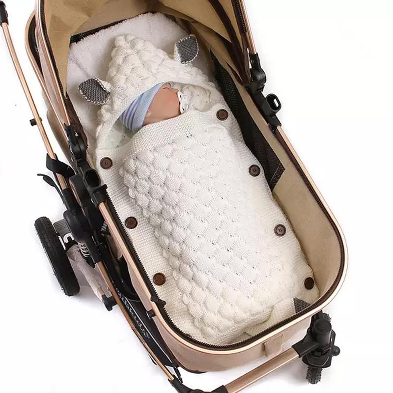 Gấu Lãnh Đạo Cho Bé Túi Ngủ Bao Thư 0-6M Bé Sơ Sinh Đầm Bọc Sleepsacks Cho Xe Đẩy Trẻ Sơ Sinh Trẻ Em Phụ Kiện