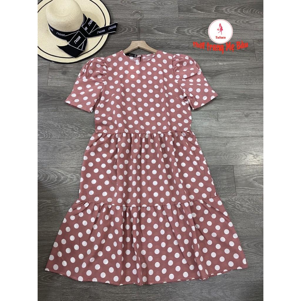 Váy Bầu Đẹp Chấm Bi ( ảnh thật) (shop Tatoco