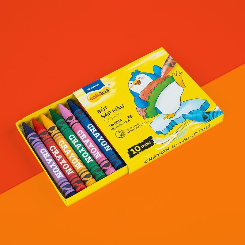 Bộ 3 Bút Sáp Màu Colokit CR-C015 - 10 Màu