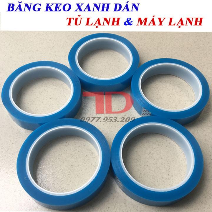 Băng keo xanh dán Tủ Lạnh và Máy Lạnh, băng dính chuyên dụng 5 cuộn loại 2cm và 4cm