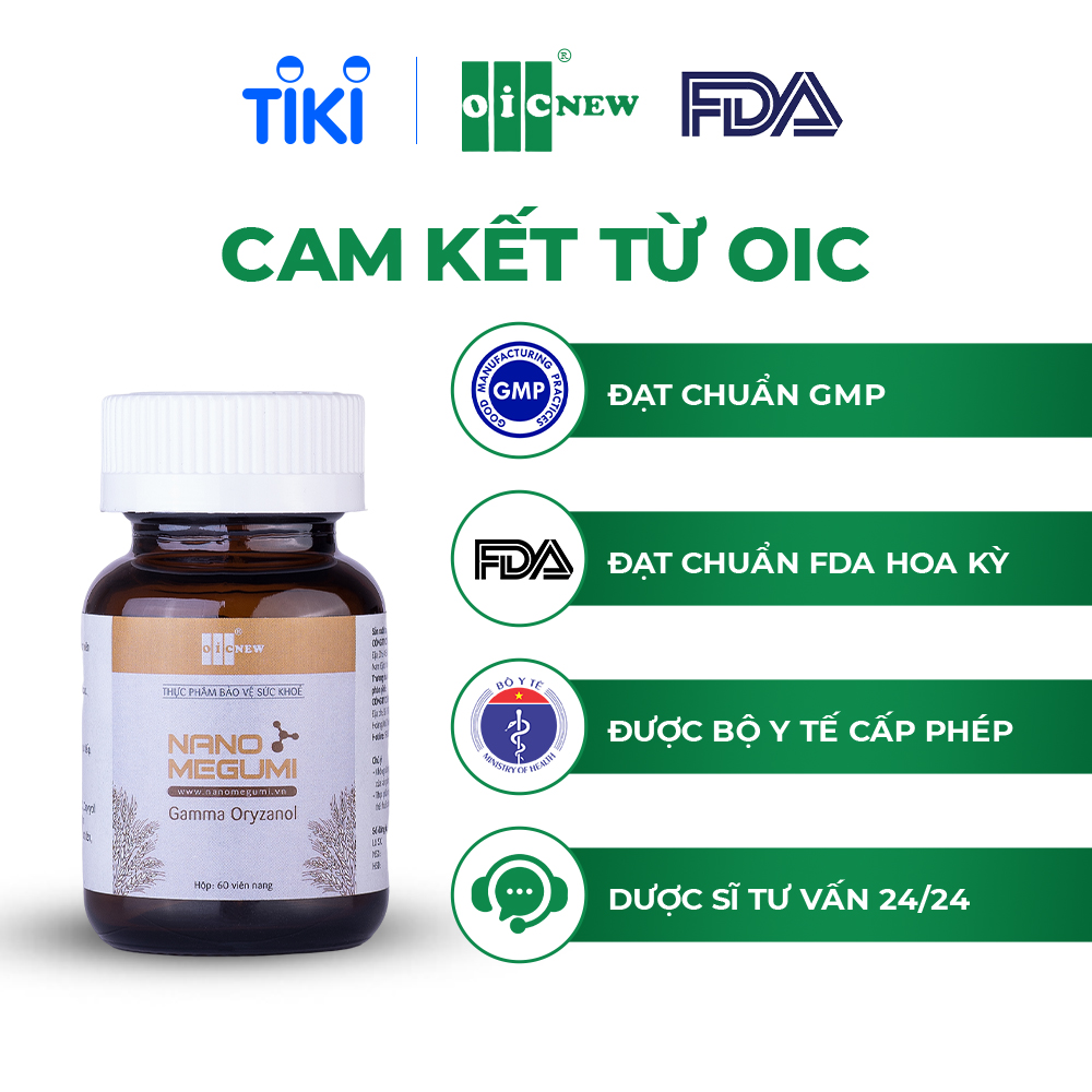 Viên Uống Nano Megumi OIC New Tinh Chất Men Gạo Lứt Hỗ Trợ Giảm Đường Huyết và Biến Chứng Tiểu Đường