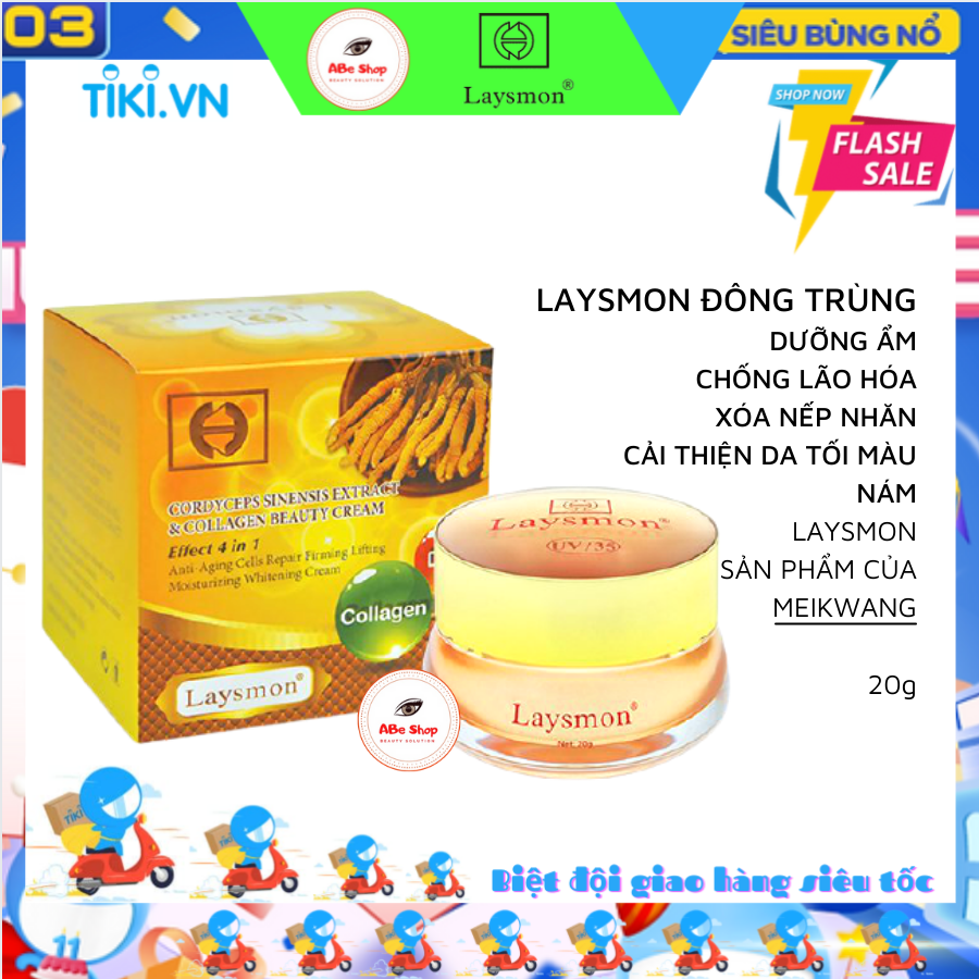 KEM LAYSMON ĐÔNG TRÙNG HẠ THẢO - LAYSMON CORDYCEPS SINESIS EXTRACT AND COLLAGEN BEAUTY CREAM 20G