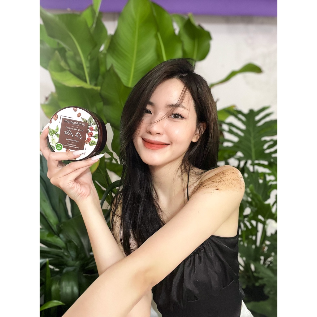 Scrub Tẩy Da Chết Body & Mặt Từ Cà Phê Robusta Trắng Da, Giảm Thâm Nám MILAGANICS