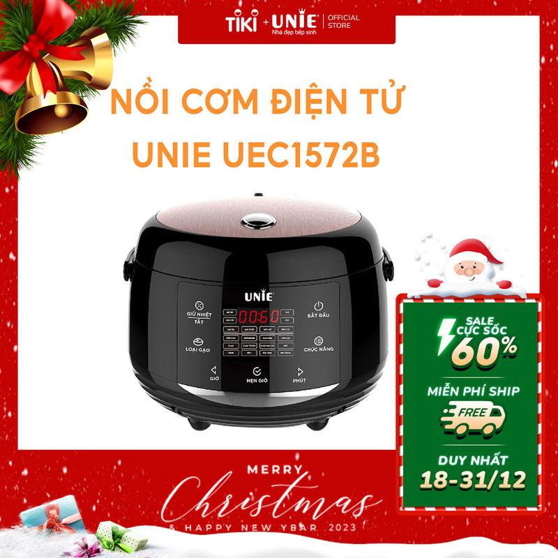 Nồi cơm điện UNIE UEC1572B,Công nghệ ủ nhiệt 3D,Lòng nồi gốm cao cấp,giữ ấm lên tới 24h, 16 chương trình nấu đa dạng-hàng chính hãng UNIE