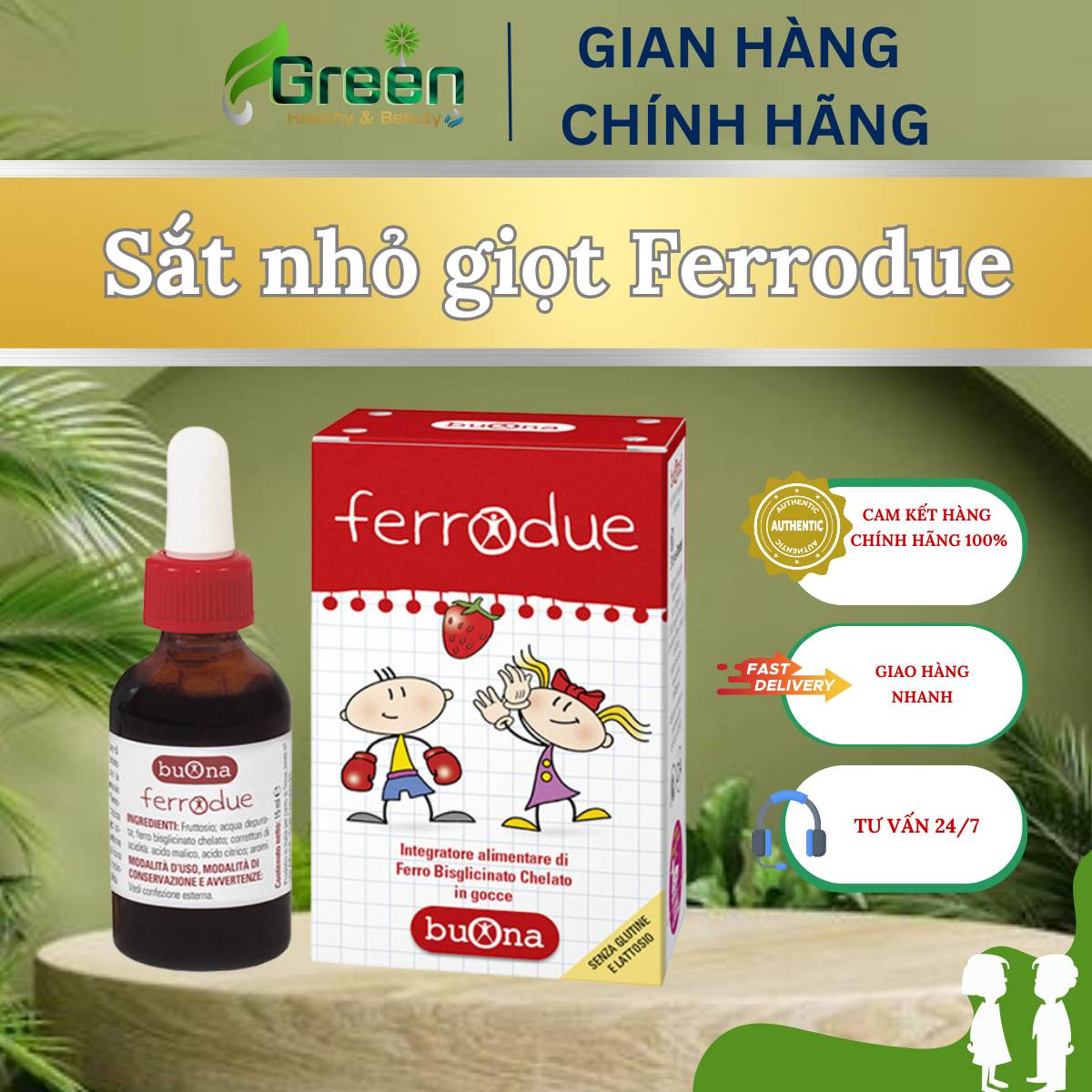 Combo Sữa Non OPTIMOM KIDS Và Sắt Nhỏ Giọt FERRODUE Nhập Khẩu Ý