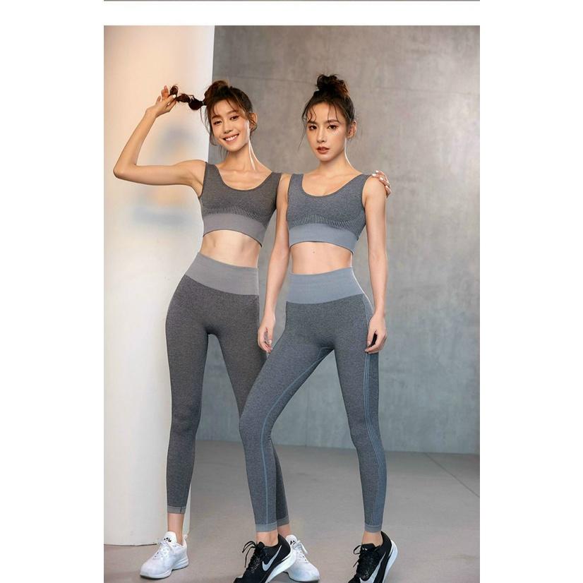 Set Đồ Tập Gym Yoga Aerobic Zunba Fitness Dệt Kim
