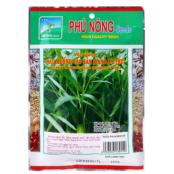 Hạt Giống Rau Muống Cao Sản Dạng Lá Tre Phú Nông (100g / Gói)