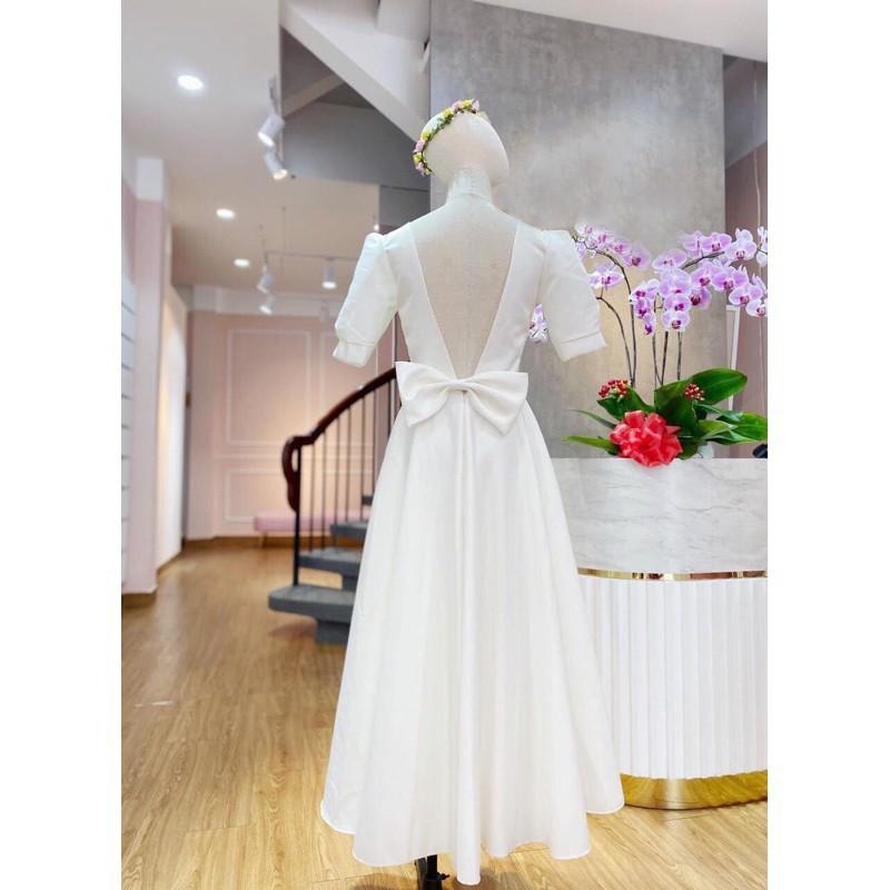 ĐẦM XOÈ NƠ LƯNG SANG TRỌNG - SIZE M/L đến 57kg - MS109Y MMR