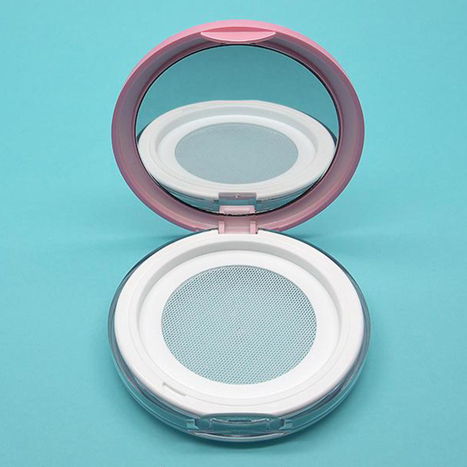 0.1 oz Reusable Loose Powder Container DIY Refillable Powder Bottle Box Face Powder Makeup Jar Travel Kit Cosmetic Makeup Containers with Mirror