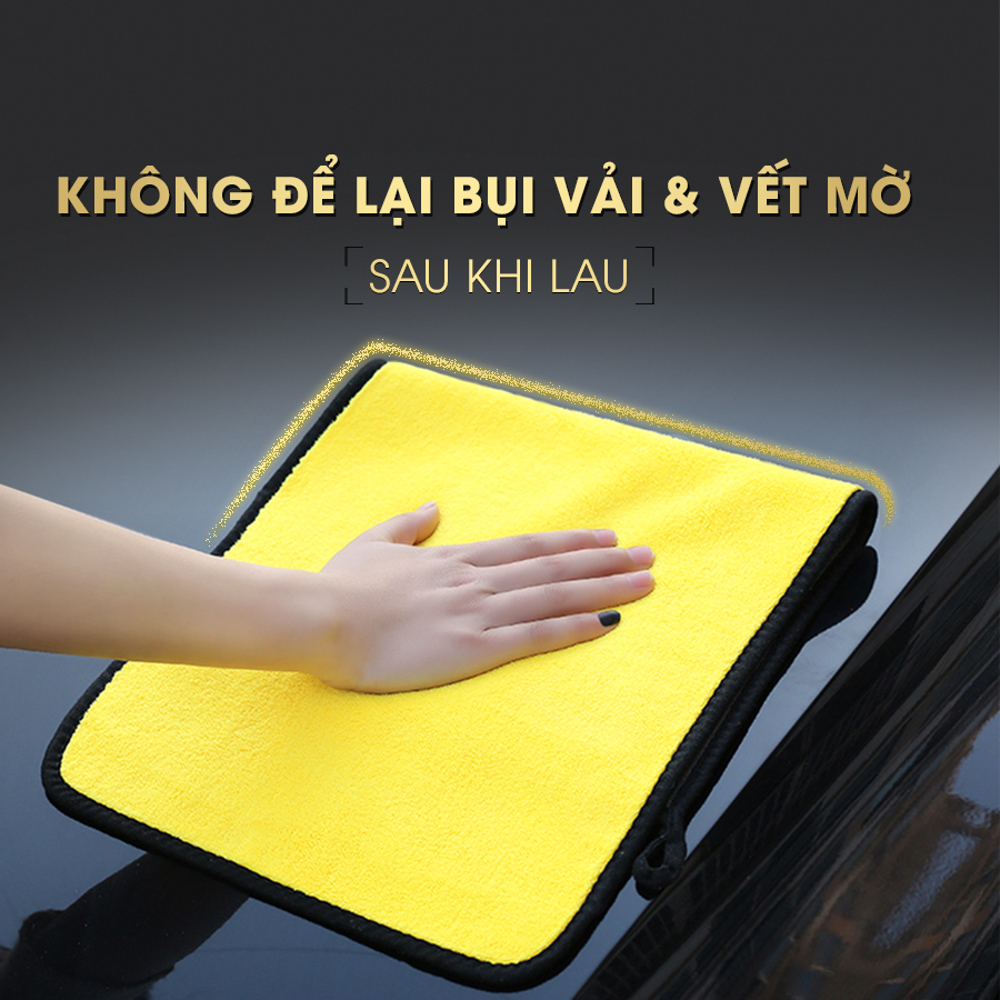 Sét 5 khăn lau xe hơi, thấm hút tốt , rửa xe, lau khô, lau sáp đánh bóng, vệ sinh các vết bẩn, kích thước 30x60cm