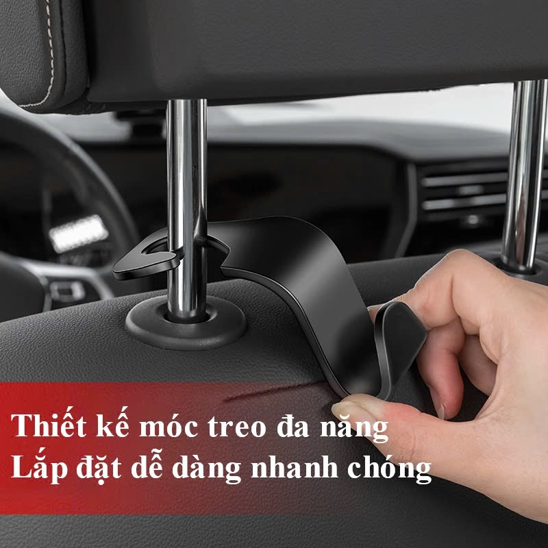 Combo 4 giá móc treo đa năng gắn tựa đầu treo đồ vật sau ghế ô tô xe hơi