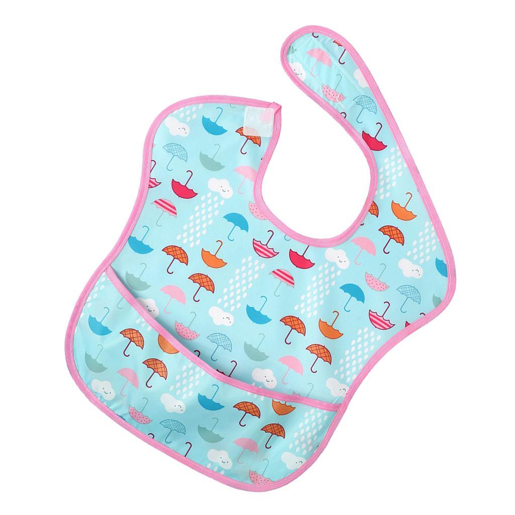 2-3pack Drooling Teething Waterproof Feeding Bib for Baby Toddlers Umbrella