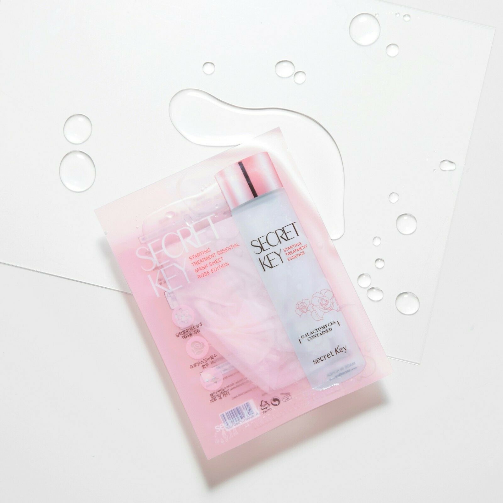 Mặt nạ &quot;nước thần&quot; dưỡng ẩm làm sáng da Secret Key Starting Treatment Essential Mask Sheet - Rose Edition 30g