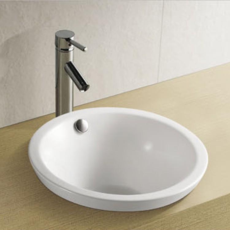 CHẬU LAVABO ÂM  BÀN ĐÁ DƯƠNG VÀNH MEN NANO TRẮNG SÁNG