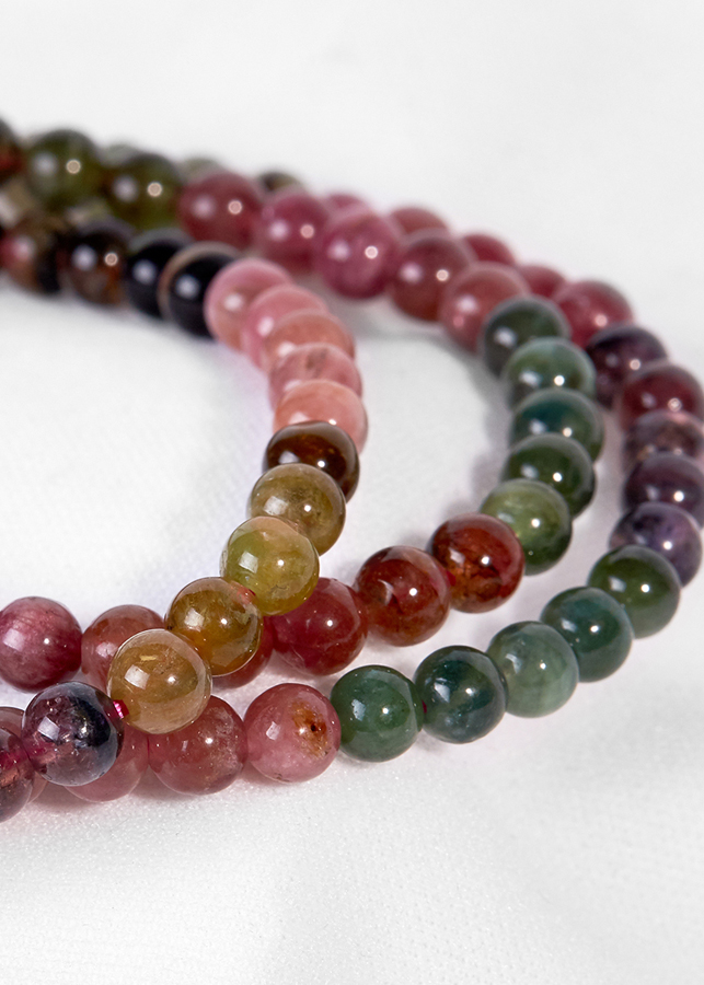 Vòng Tourmaline Đa Sắc 3 Line Ngọc Quý Gemstones