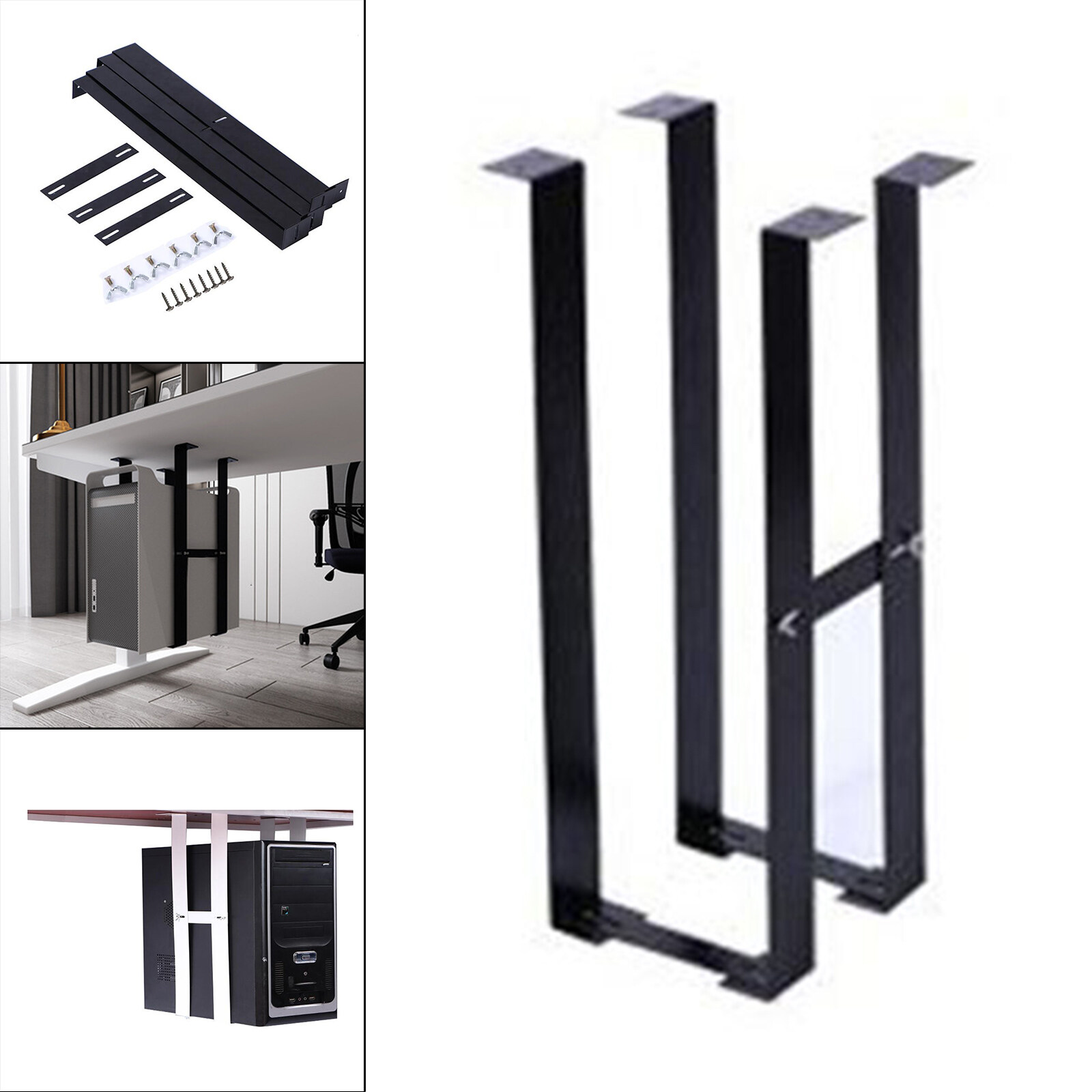 Giá treo máy vi tính dưới bàn Lơ Lửng CarbonSteel Economy black