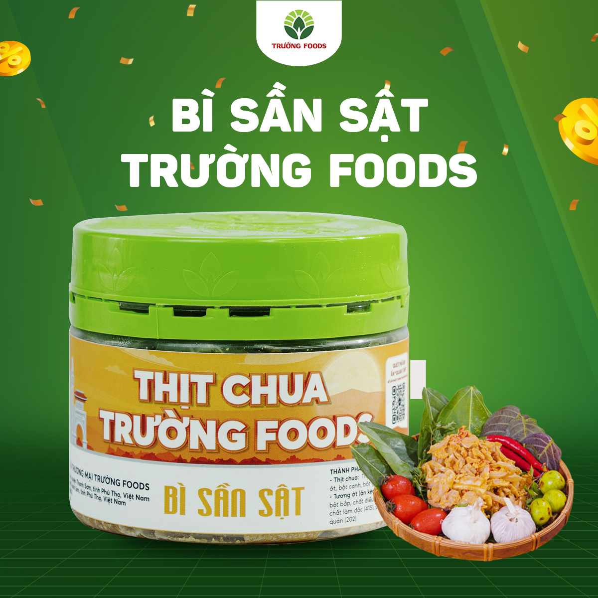 Thịt chua bì sần sật- Thịt chua Trường Foods 180g