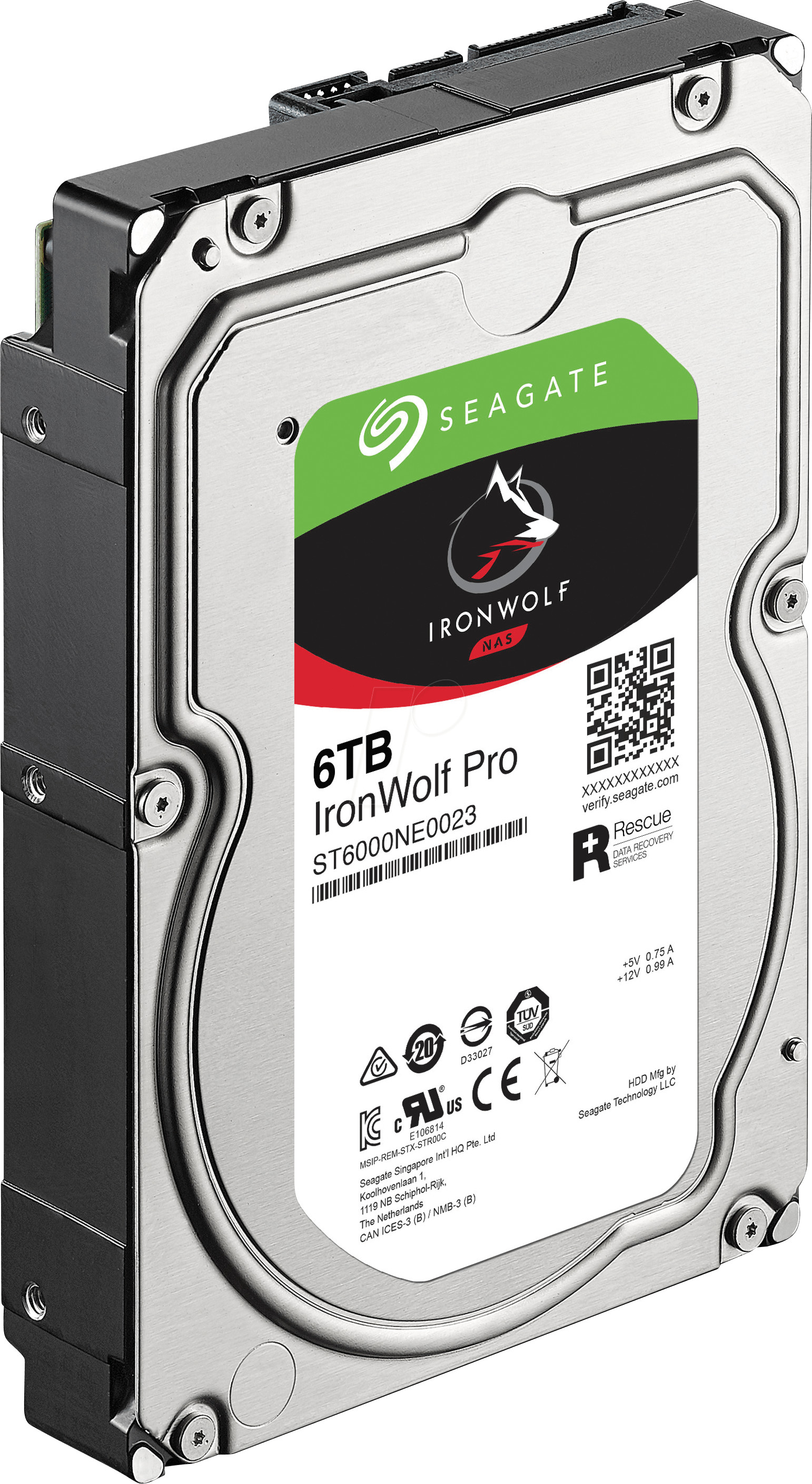 Ổ Cứng HDD NAS Storage Seagate IronWolf Pro 6TB/256MB/3.5 7200RPM - ST6000NE0023 - Hàng Chính Hãng