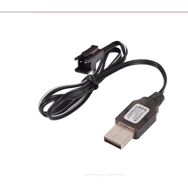 Dây sạc usb 3.6v 250mA Xe điều khiển từ xa chấu SM sạc bằng điện thoại 5v 1a-2a