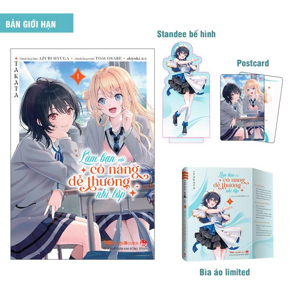 Sách - Làm Bạn Với Cô Nàng Dễ Thương Nhì Lớp - Tập 1 - Bản Giới Hạn - Tặng Kèm Standee Bế Hình + Postcard + Bìa Áo Limited