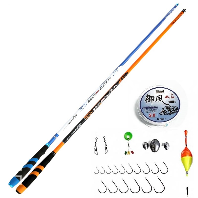 Cần câu tay carbon chất liệu cao cấp - Tăng kèm 6 phụ kiện DC09
