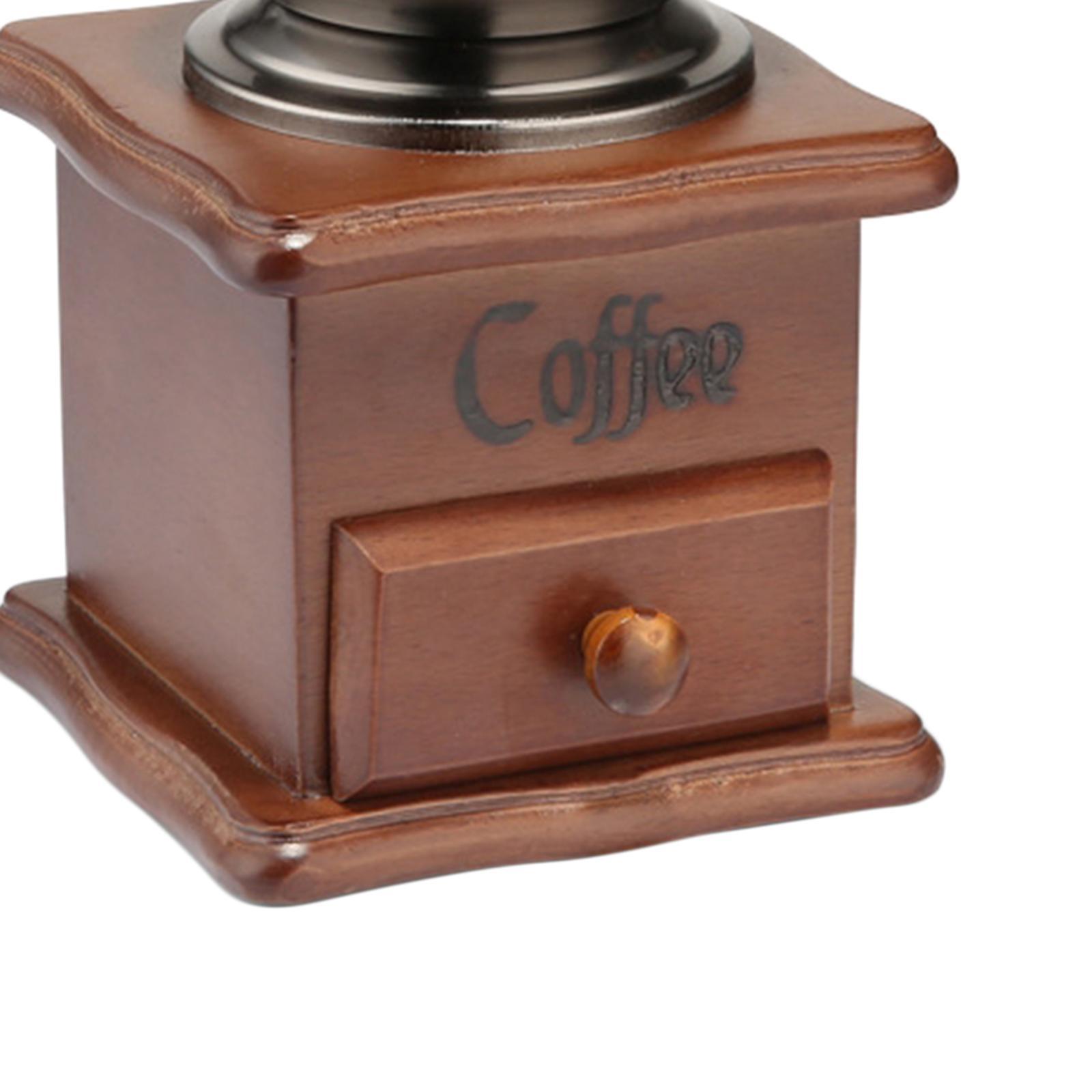 Vintage Style Classic Coffee Mill Hand Crank Coffee Grinders with Drawer