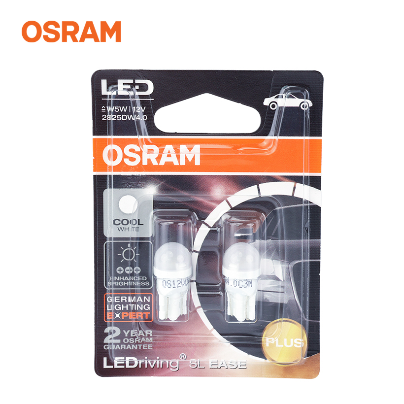 Combo 2 Bóng Đèn Led Chân Ghim Nhỏ OSRAM Standard T10 W5W 2825DW4.0 12V Màu Trắng Cool