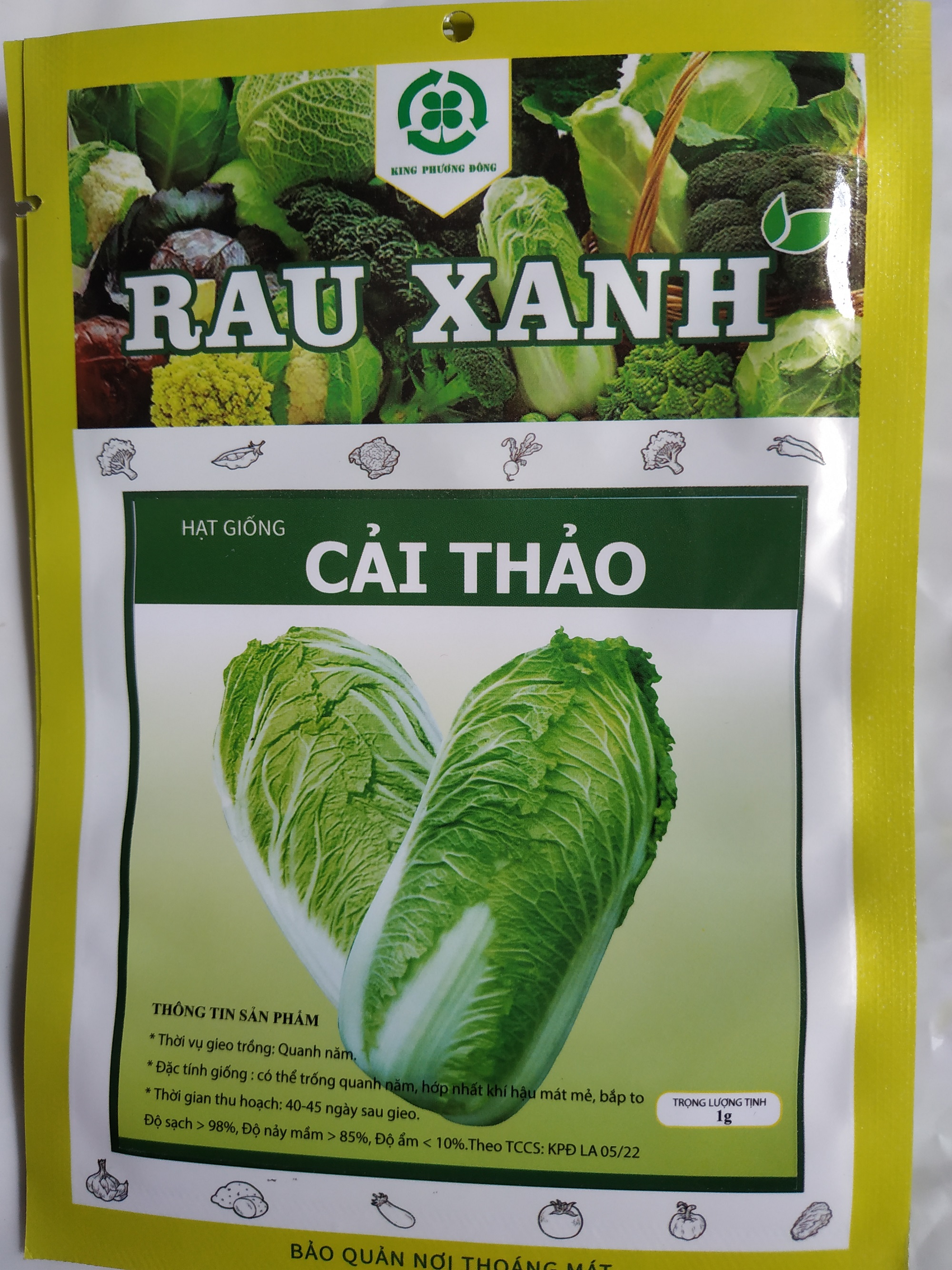 Hạt giống CẢI THẢO - gói 1 gram