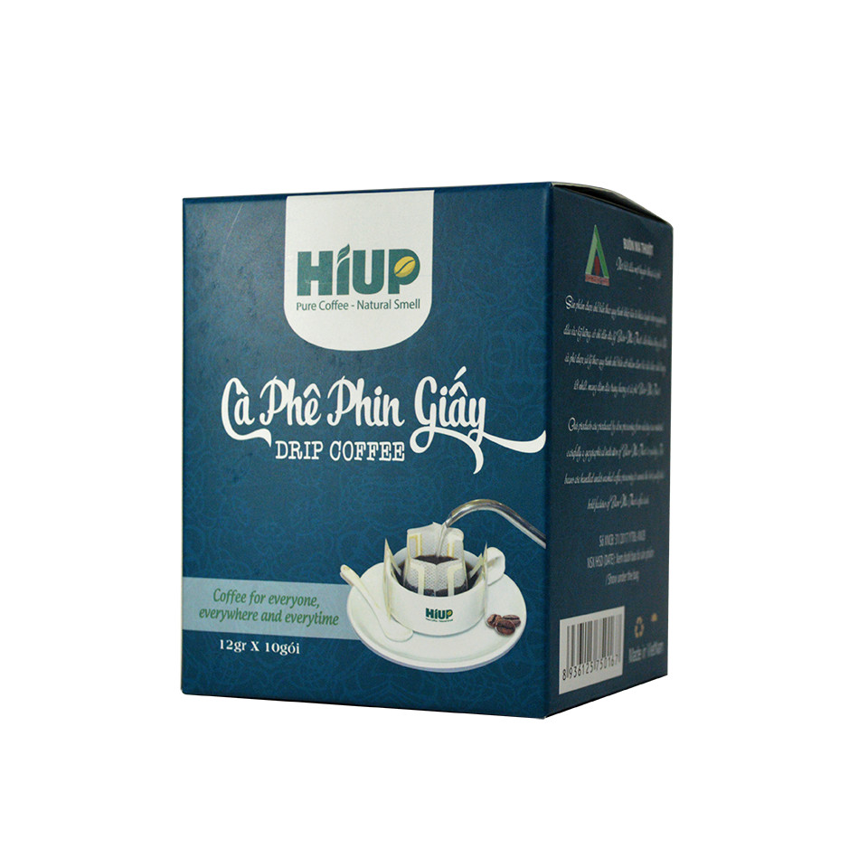 Cà Phê Phin Giấy Hiup Coffee (Hộp 10 phin x 12g)