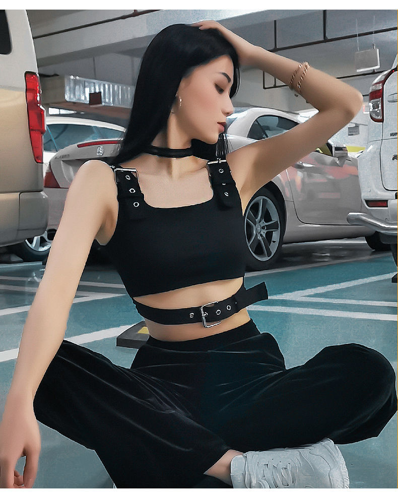 Áo kiều croptop cài khuy bấm Mã: AK2480 - ĐEN