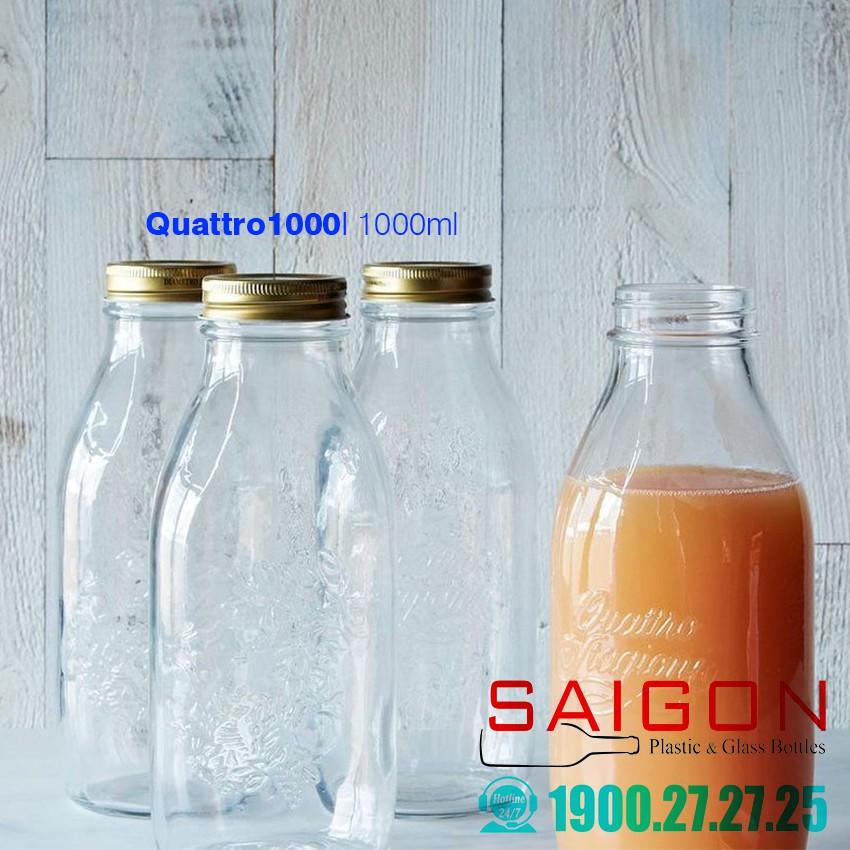 Chai thủy tinh Italia Quattro Stagioni 200ml - 400ml - 1000ml
