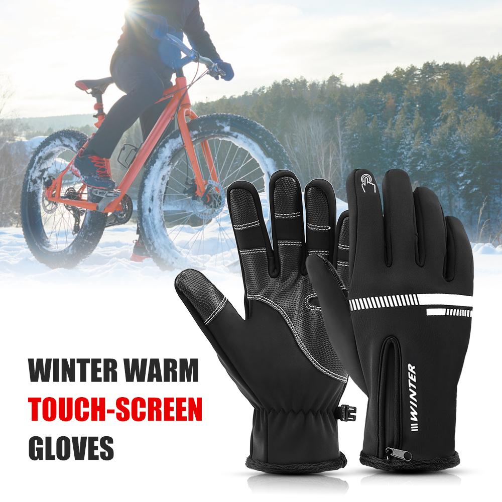 Găng tay đi xe đạp mùa đông Nam nữ ngón tay bấm được màng hình cảm ứng