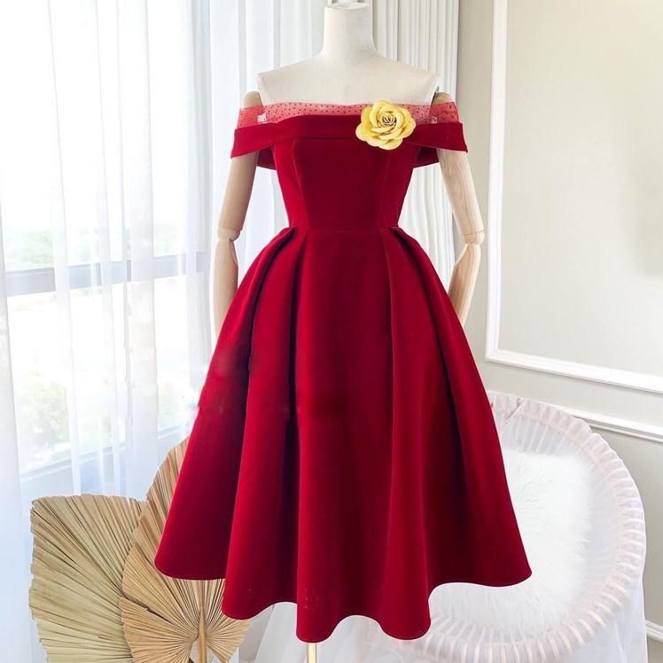 Đầm Dài Đi Tiệc LABELLE Màu Đỏ TKCC145