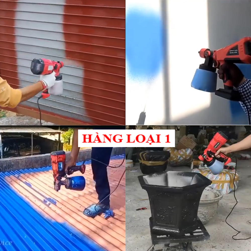 Máy Phun Sơn 700W Công Suất Lớn Thế Hệ Mới Phun 3 Chế Độ Động Cơ Lõi Đồng Siêu Bền Khỏe