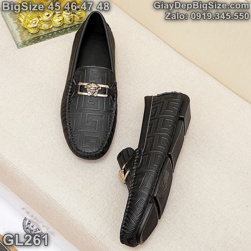 Giày mọi da đóng thủ công, giày lười cỡ lớn 45 46 47 48 cho nam cao to chân ú bè. Big size handmade loafers for wide feet