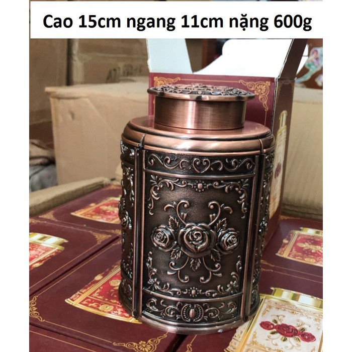 Hộp đựng trà bằng đồng cao cấp MS270