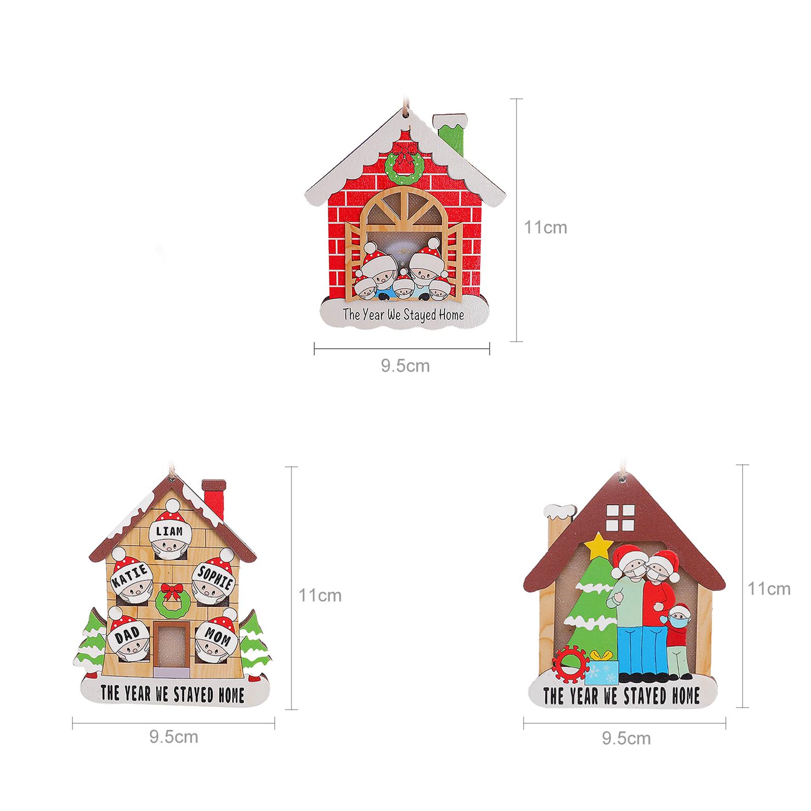 Nhà gỗ phát sáng trang trí cây thông noel, đồ trang trí giáng sinh