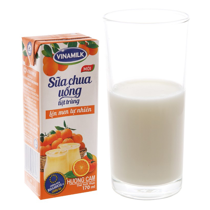 Thùng 48 Hộp Sữa Chua Uống Hương Cam Vinamilk