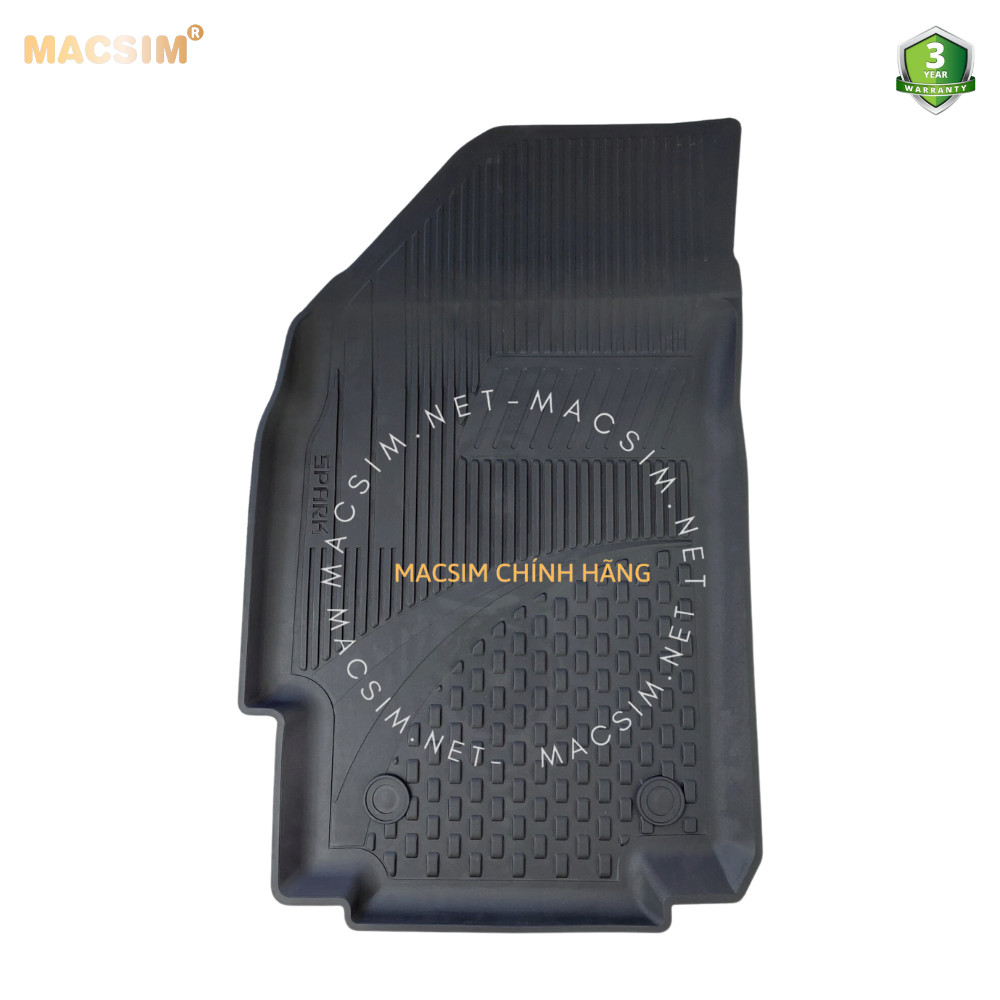 #Chevrolet Spark, Thảm lót sàn ô tô nhựa TPE Silicon Chevrolet Spark 2009-2022 Black Nhãn hiệu Macsim
