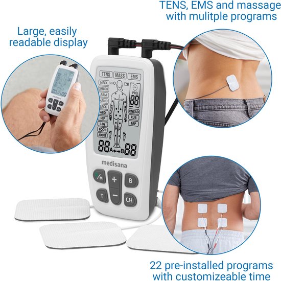 Máy Massage Xung Điện 3 trong 1 Medisana TT 200 Giảm Đau, Nhức, Mỏi Cơ hàng chính hãng
