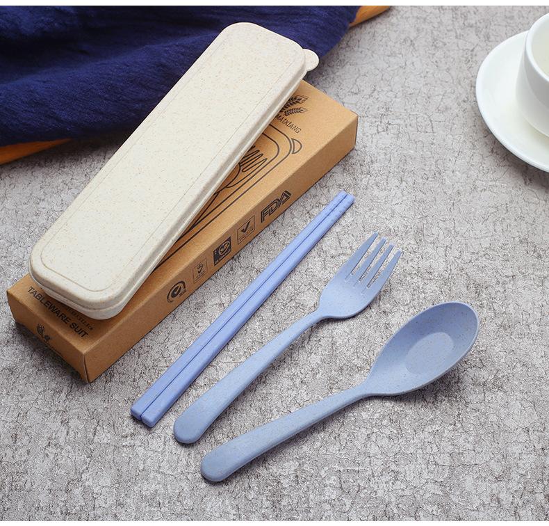 Bộ Đũa Muỗng Nĩa Lúa Mạch Cao Cấp - Vận Chuyển Miễn Phí Toàn Quốc