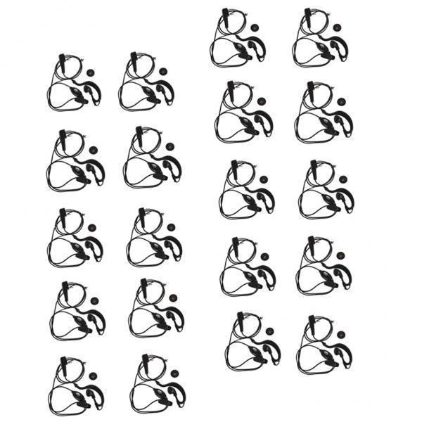 2-3pack 20 Pieces G Shape Ear-Clip Earpiece Headset with Mic