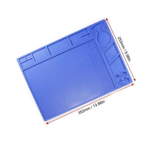 TẤM LÓT SILICONE CHỊU NHIỆT 352X253X5MM SỬA CHỮA ĐIỆN TỬ, ĐIỆN THOẠI, LAPTOP